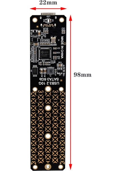 M.2 Nvme USB 3.1 Adaptörü M.2bkey C Sabit Disk Dönüştürücü 10 Gbps Ngff Sata Katı Hal Diski 2230/2242/2260/2280 Için (Yurt Dışından)