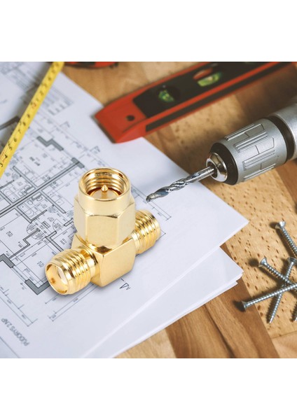 Sma Erkek - Iki Dişi Üçlü T Rf Adaptör Konnektörü 3 Yollu Ayırıcı Yeni (Yurt Dışından)