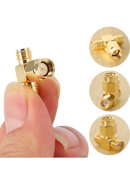 Sma Erkek - Iki Dişi Üçlü T Rf Adaptör Konnektörü 3 Yollu Ayırıcı Yeni (Yurt Dışından)