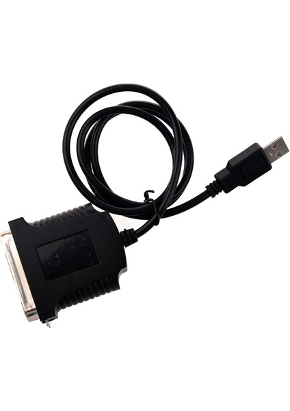 USB → Yazıcı Paralel Port 36PIN Erkek Dönüşüm Kablosu Siyah (Yurt Dışından)