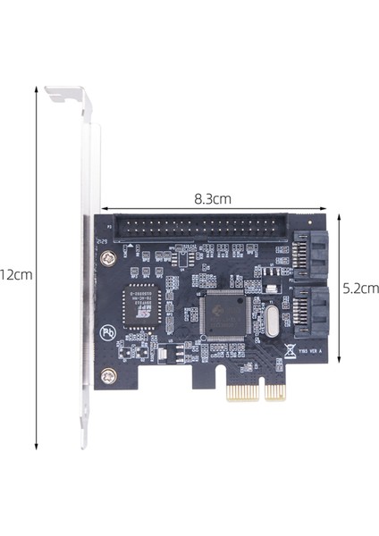Masaüstü Pcı E Grafik Kartı 2 Port Sata Adaptörü Ide Genişletme 3,5 Inç (Yurt Dışından)