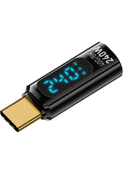 Type C - Otg Adaptörü 240W Usb4 Dijital Ekran Şarj 8k Video Transferi Telefon Tablet Için Tüm Siyah (Yurt Dışından)