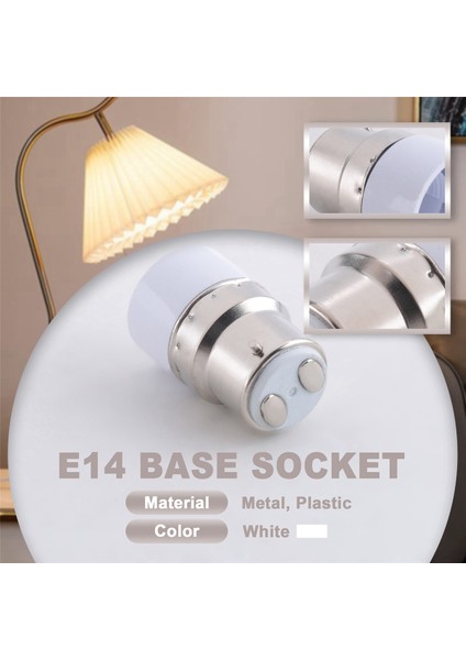 Ac 220V B22 - E14 Taban Soketi Işık Lambası Ampul Adaptörü Tutucu 4 Adet (Yurt Dışından)