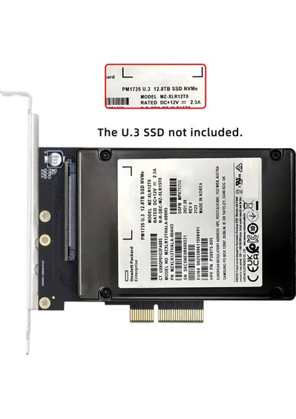 Nvme Pcıe SSD U.3 U3 Kit SFF-8639 - Pcı-E 4.0 X4 Ana Bilgisayar Adaptörü Anakart PM1735 (Yurt Dışından)