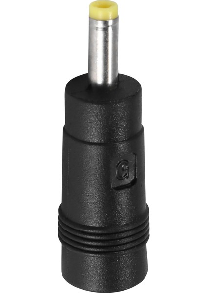 Sarı Uç 4.0x1.7 mm Erkek Fiş - 5.5x2.1 mm Dişi Jak Dc Güç Konnektörü Siyah (Yurt Dışından)