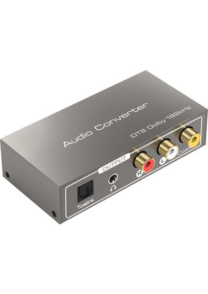 192KHZ Ses Dönüştürücü Toslink Optik Koaksiyel - Uyumlu Arc - L/r 3.5mm Jak Adaptörü (Yurt Dışından)