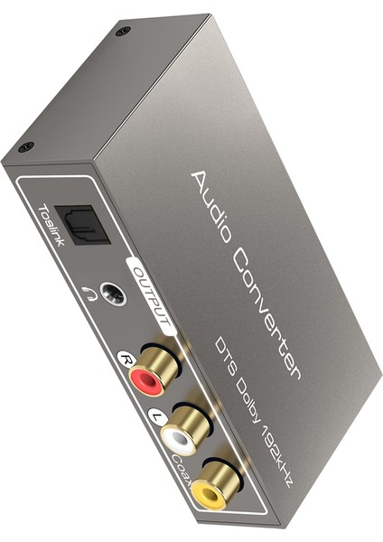 192KHZ Ses Dönüştürücü Toslink Optik Koaksiyel - Uyumlu Arc - L/r 3.5mm Jak Adaptörü (Yurt Dışından)