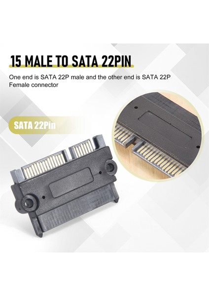 Sata 22P 7 + 15 Erkek - 22PIN Dişi Dönüştürücü Adaptör (Yurt Dışından)