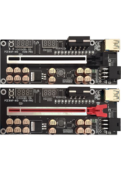 VER018 Pro Pcı-E Yükseltici Kart USB 3.0 Kablosu 018 Plus Pcı Express 1x Ila 16X Genişletici Pcıe Adaptörü Btc Madenciliği Için (Kırmızı) (Yurt Dışından)
