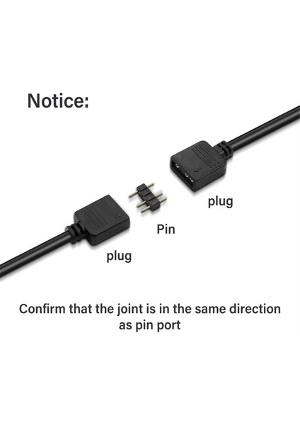 Adet Rgb Uzatma Kablosu 5V 3-Pin'den Sm 3pin Dişi Argb Konnektörüne Adreslenebilir Adaptör Fan, Pc LED Şerit Için (Yurt Dışından)