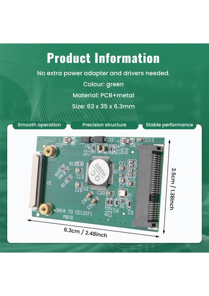 Mini Sata Msata Pcı-E Ssd'den 40 Pin 1.8 Inç Zıf/ce Dönüştürücü Kartı Zıf Sabit Disk Için (Yurt Dışından)
