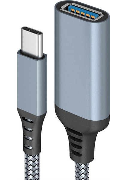 Yüksek Kaliteli Veri Kablosu Type-C - Usb3.0 Transfer Mobil Tablet Bilgisayar Araç Uzatma Dönüştürücü Gri (Yurt Dışından)