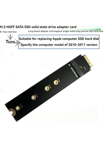A1370 A1369 2010 2011 Için Adaptör Kartı M.2 Ngff Sata SSD Dönüştürücü Desteği 2230 2242 2260 2280 M2 (Yurt Dışından)