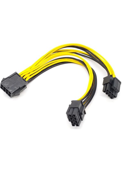 Cpu 8 Pin Dişi - Çift Pcıe 2x (4&4) Erkek Güç Adaptörü Ayırıcı Kablo Anakart Için (Yurt Dışından)