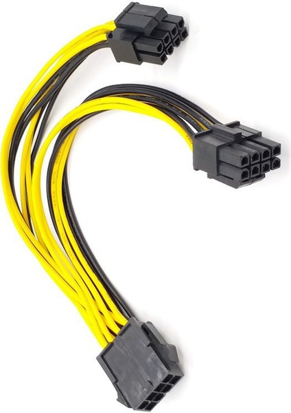 Cpu 8 Pin Dişi - Çift Pcıe 2x (4&4) Erkek Güç Adaptörü Ayırıcı Kablo Anakart Için (Yurt Dışından)