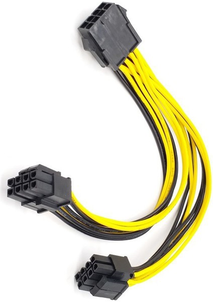 Cpu 8 Pin Dişi - Çift Pcıe 2x (4&4) Erkek Güç Adaptörü Ayırıcı Kablo Anakart Için (Yurt Dışından)