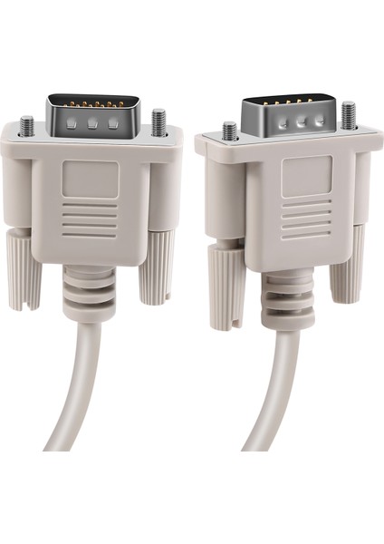 1.4m RS232 Db9 9 Pin Erkek - VGA Video 15 Adaptör Kablosu Açık Gri (Yurt Dışından)