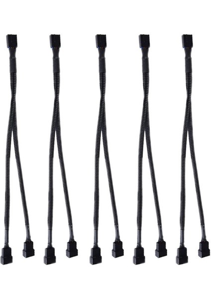 Adet 4 Pin Uzatma Kablosu Pwm Fan Ayırıcı Cpu Kılıflı Adaptör Bağlantı Hattı Konnektörü Siyah (Yurt Dışından)
