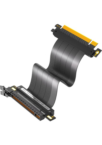 Pcıe 4.0 16X Uzatma Kablosu Yüksek Hızlı Gpu Yükseltici Pcı Express Portlu 25CM 180 Derece (Yurt Dışından)