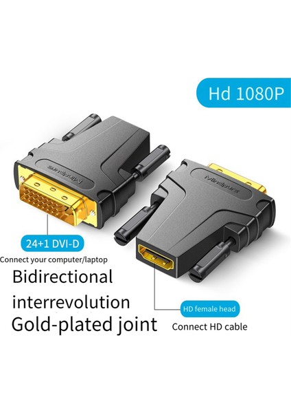 24+1 DVI Erkek - Uyumlu Dişi Dönüştürücü Bilgisayar Grafik Kartı Konnektörü Tv Adaptör Kablosu (Yurt Dışından)
