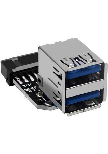 20PIN'DEN Çift Usb3.0 Adaptörü Dönüştürücü Masaüstü Anakart 19 PIN/20P Başlık 2 Port USB Dişi Konnektör, PH21 (Yurt Dışından)