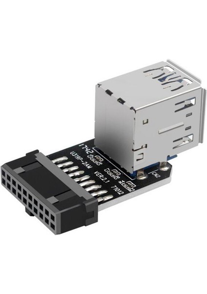 20PIN'DEN Çift Usb3.0 Adaptörü Dönüştürücü Masaüstü Anakart 19 PIN/20P Başlık 2 Port USB Dişi Konnektör, PH21 (Yurt Dışından)