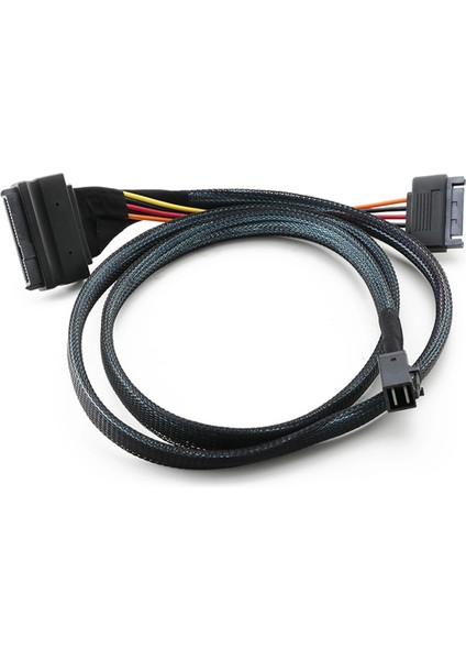Dahili 12G Mini Sas Hd - U.2 36P SFF-8643 SFF-8639 Kablosu 15PIN Sata Güç Kaynağı Ile, SSD Için Uygun (Yurt Dışından)