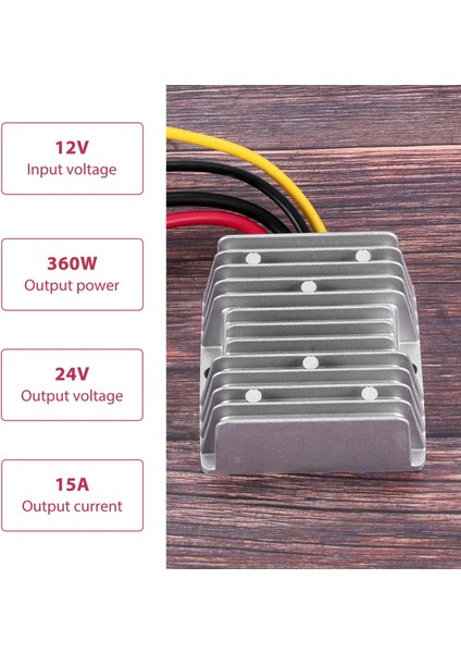 12V - 24V 15A 360W Dc Dönüştürücü Step Up Dc (Yurt Dışından)