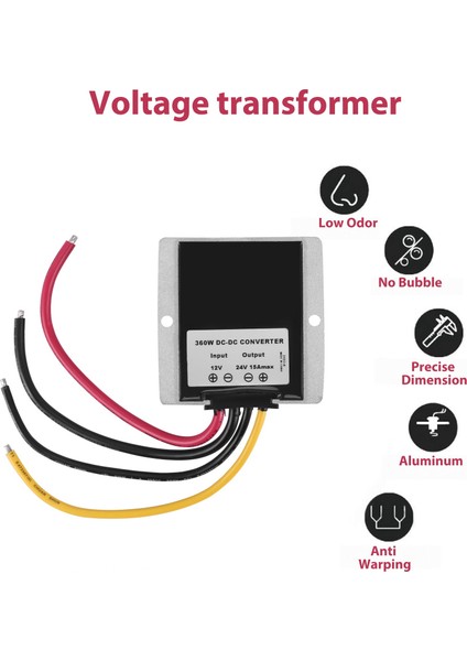 12V - 24V 15A 360W Dc Dönüştürücü Step Up Dc (Yurt Dışından)