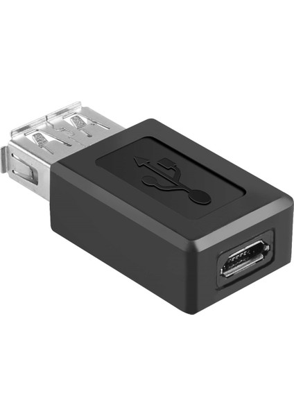 Siyah USB 2.0 Tip A Dişi - Mikro USB B Adaptör Fiş Dönüştürücü (Yurt Dışından)