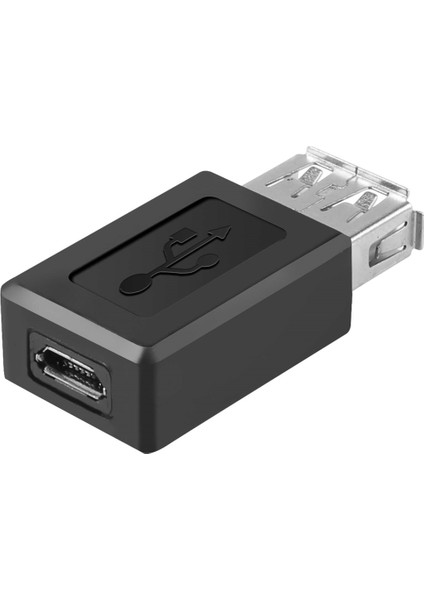 Siyah USB 2.0 Tip A Dişi - Mikro USB B Adaptör Fiş Dönüştürücü (Yurt Dışından)
