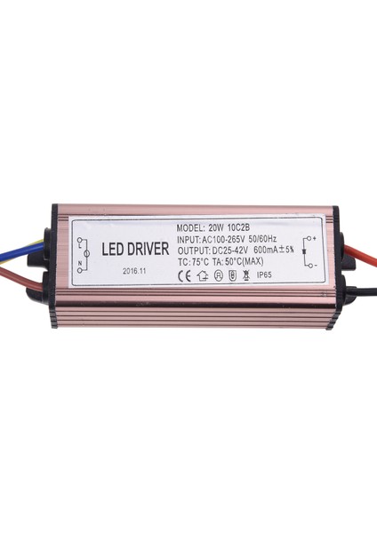 20W LED Sürücü Güç Dönüştürücü Sabit Akım Su Geçirmez Trafo (Yurt Dışından)