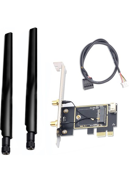 Pcıe Wifi Kart Adaptörü Kablosuz Ağ M2 Ngff Bluetooth Dönüştürücü Masaüstü Wi-Fi 8260 8265NGW AX200 9260 7265 (Yurt Dışından)
