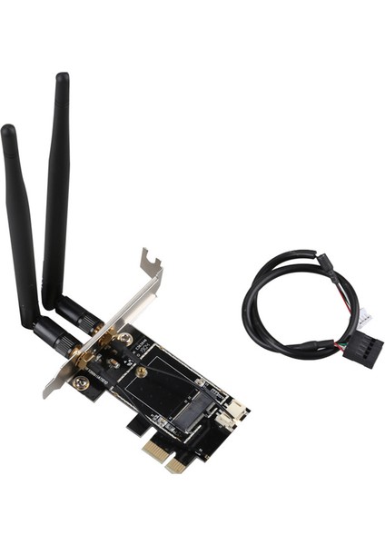 Pcıe Wifi Kart Adaptörü Kablosuz Ağ M2 Ngff Bluetooth Dönüştürücü Masaüstü Wi-Fi 8260 8265NGW AX200 9260 7265 (Yurt Dışından)