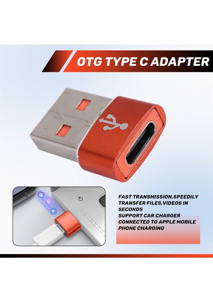 Adet 6A Tip C - USB 3.0 Otg Adaptörü Dişi Erkek Dönüştürücü, Turuncu (Yurt Dışından)