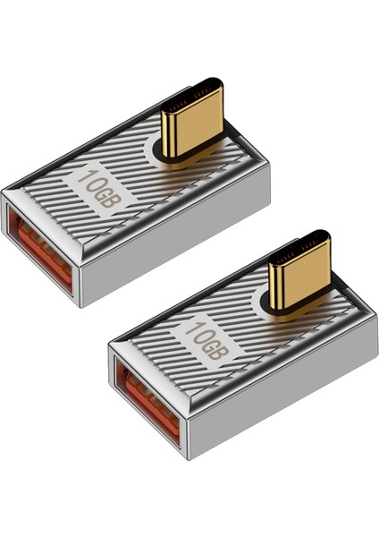 2 Adet 120W USB C - Usb3.1 Otg 90° Adaptör 10GBPS Usbc Erkek Dişi Dik Açı Veri Konnektörü Legion Go Için (Yurt Dışından)