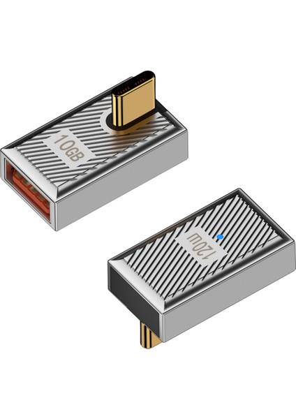 2 Adet 120W USB C - Usb3.1 Otg 90° Adaptör 10GBPS Usbc Erkek Dişi Dik Açı Veri Konnektörü Legion Go Için (Yurt Dışından)