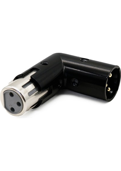 Adet 3pin Xlr Açı Adaptörü Ayarlanabilir Erkekten Dişiye 90 Derece 3-Pin Nikel Kaplama Konnektörü Ses Için (Yurt Dışından)