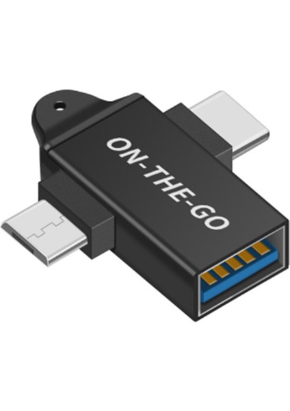 USB C - 3.0 Otg Dönüştürücü 2'si 1 Arada Tip Mikro-Otg Adaptörü (Yurt Dışından)