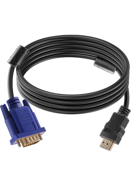 1.8m Mavi Hdtv'den VGA HD15 Erkek Adaptör Kablosu Dönüştürücü Pc Tv Df Yeni (Yurt Dışından)