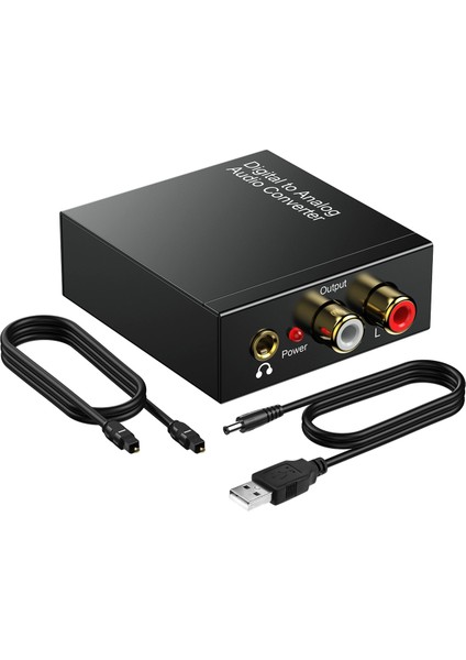 Taşınabilir 3.5mm Jack Koaksiyel Optik Fiber Dijitalden Analoga Ses Aux L/r Dönüştürücü Kod Çözücü Amplifikatör (Yurt Dışından)