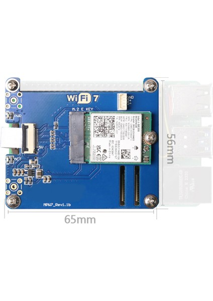 MPW7AC 5 Pcıe'den M.2 E-Key Wifi7 Modülüne Kılıf BE200 Destekli Tpu, WIF6E AX210, AX200 Adaptörü (Yurt Dışından)