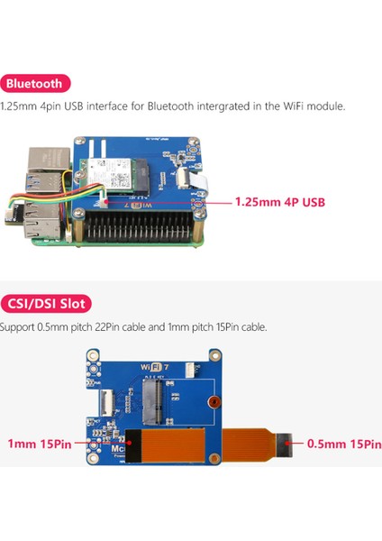 MPW7AC 5 Pcıe'den M.2 E-Key Wifi7 Modülüne Kılıf BE200 Destekli Tpu, WIF6E AX210, AX200 Adaptörü (Yurt Dışından)