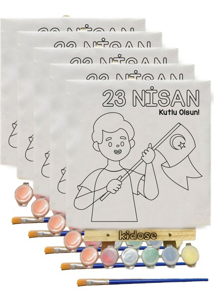 23 Nisan Tablo Boyama Etkinliği - 23 Nisan Sınıf Etkinliği - 23 Nisan Toplu Etkinlik (5 Adet)