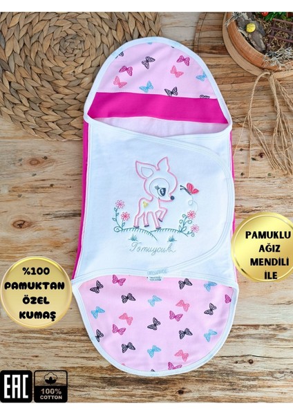 Bebek Battaniyesi Uyku Tulumu Kundağı %100 Pamuklu Ortopetik Hastane Çıkışı Yenidoğan 0-9AY