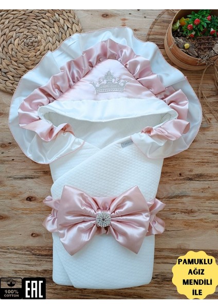 Kız Erkek Bebek Battaniyesi Kundağı Pamuklu Doğal Uyku Hastane Çıkısı Yenidoğan