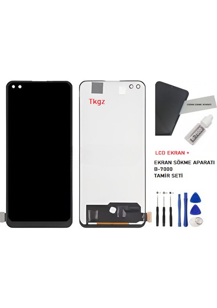 Oppo Reno 4 Lite LCD Ekran Dokunmatik Orijinal Kalite + B-7000 + Tamir Seti