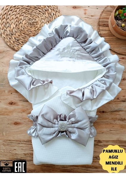 Kız Erkek Bebek Battaniyesi Kundağı Pamuklu Doğal Uyku Hastane Çıkısı Yenidoğan