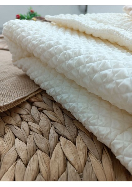 Bebek Battaniyesi Bebek Kundağı Mevsimlik Örtü Oyun Matı Kız Erkek Bebek Ekru Hediyelik Yenidoğan, KND45403, Tek Ebat