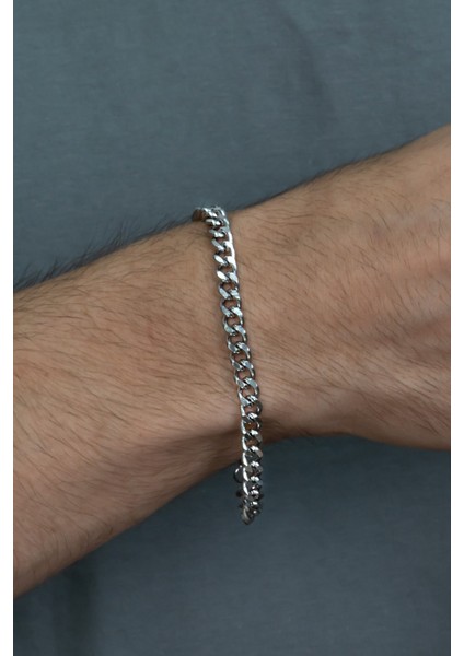 Küba Gurmet Erkek Çelik Zincir Bileklik 7mm 21CM eck29b modelleri
